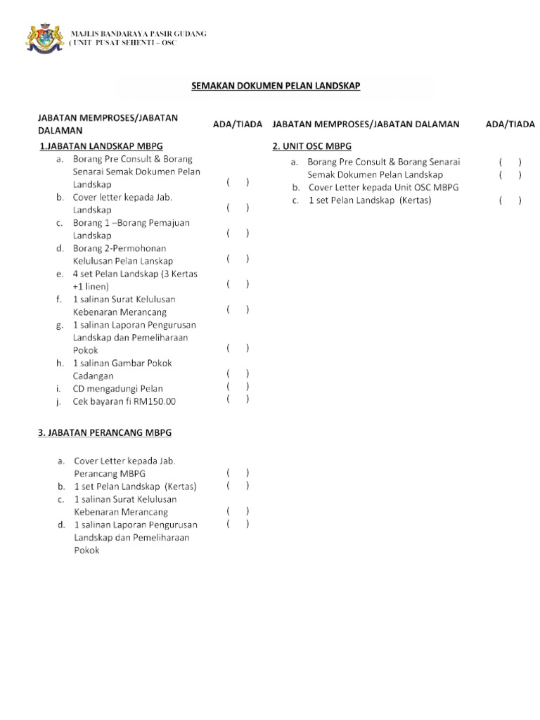 Checklist | PDF