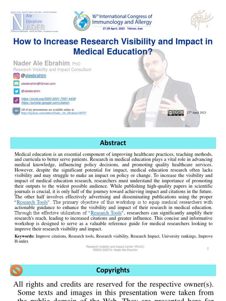 How To Increase Research Visibility and Impact in Medical Education ...