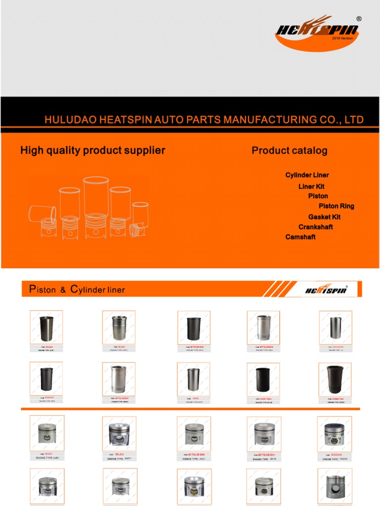 High Quality Product Supplier Product Catalog Cylinder Liner Liner Kit