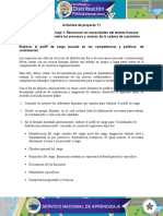 Evidencia 1 Taller Perfil de Cargo Basado en Las Competencias y Politicas de Contratacion