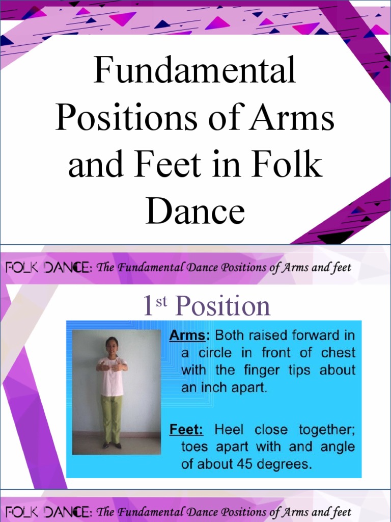 Folk Dance Arm and Feet Positions | PDF | Language Arts & Discipline