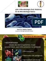 Aula 1: Introdução À Microbiologia Oral Histórico Revisão Da Microbiologia Básica