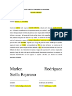 Marlon Rodríguez Stella Bejarano: Acta de Constitucion Fondo de Caja Menor "Fashion Forward"