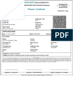 SYN Auto Solutions Fitment Certificate