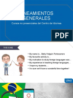 Lineamientos Generales: Cursos No Presenciales Del Centro de Idiomas