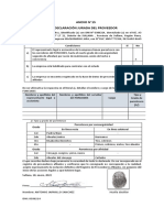 Declaración jurada del proveedor FONCODES