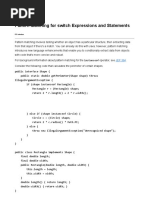 Pattern Matching For Switch Expressions and Statements