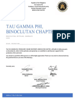 Tau Gamma Phi, Binoclutan Chapter: Date: 10-18-2022