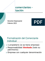 De Los Comerciantes - Formalización: Derecho Empresarial Febrero 2023