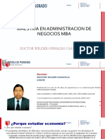 Maestria en Administracion de Negocios Mba: Doctor Wilder Oswaldo Cajavilca Lagos