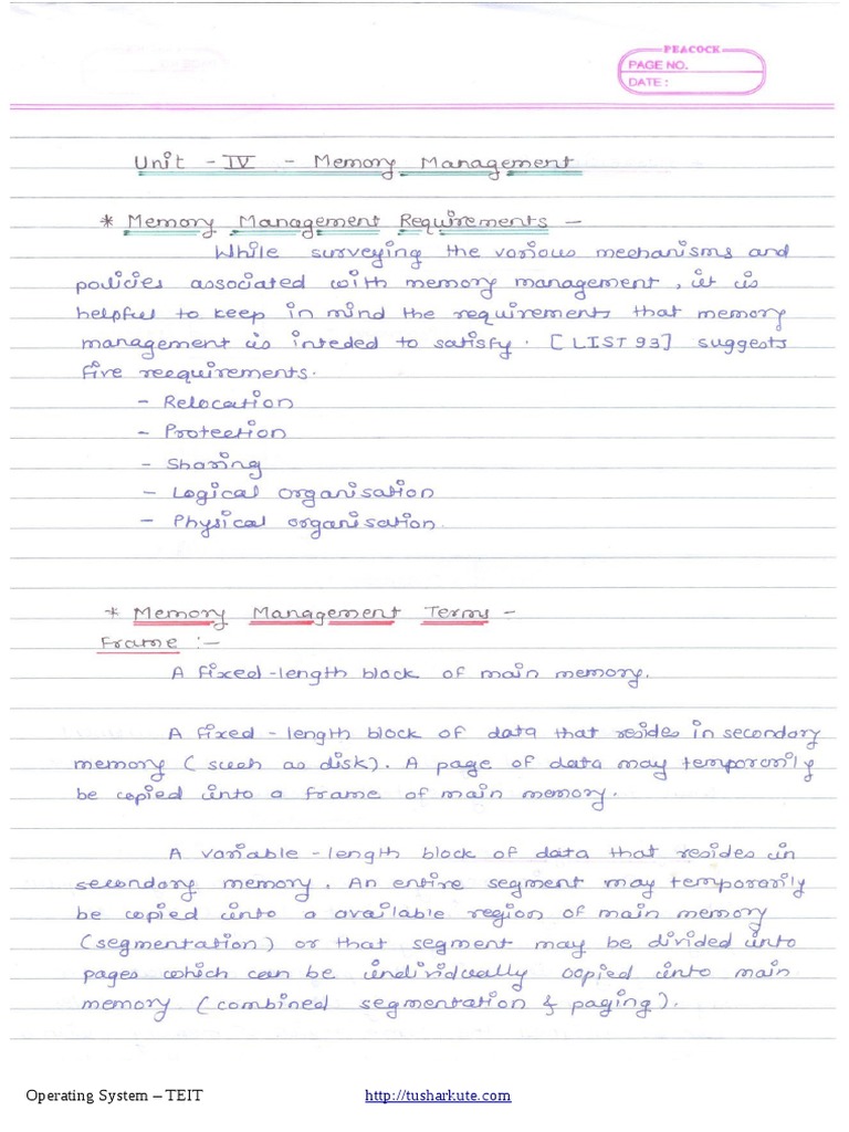 OS Notes Unit-04 Pune University | PDF
