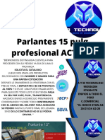 Parlantes 15 Pulg Profesional ACTUAL