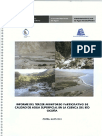 Informe Del Tercer Monitoreo Participativo de Calidad de Agua Superficial en La Cuenca Del Río Ocoña