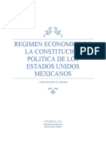 REGIMEN ECONOMICO DE LA CONSTITUCIÓN POLITICA DE LOS ESTADOS UNIDOS MEXICANOS