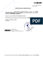 Certificado de Alumno Regular