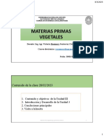 Materias Primas Vegetales: Contenido de La Clase 28/02/2023