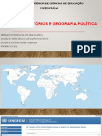 Tema 2. Territórios E Geografia Política: Instituto Superior de Ciências de Educação Isced-Huíla