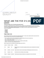 Learn About Quality: What Are The Five S'S (5S) of Lean