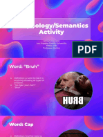 Morphology Semantics Activity
