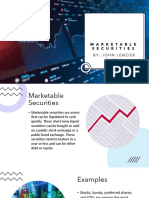 Marketable Securities Report
