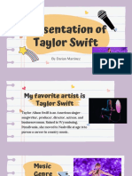 Presentation of Taylor Swift: by Darian Martinez