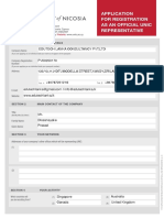 Agent Application Form For Representing UNIC