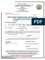 Fire Safety Inspection Certificate: Fsic No. R
