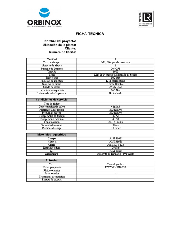 CHECK LIST DAMPER PDF