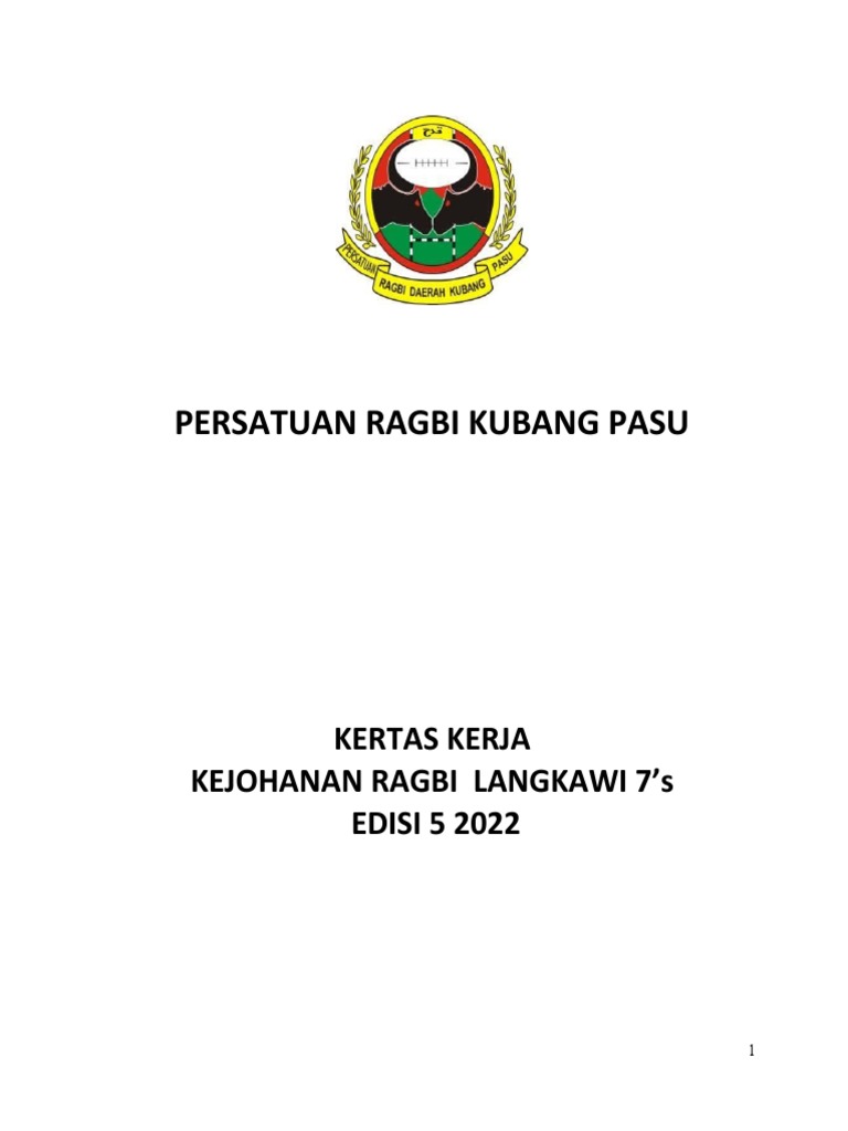 Persatuan Ragbi Kubang Pasu: Kertas Kerja Kejohanan Ragbi Langkawi 7'S ...