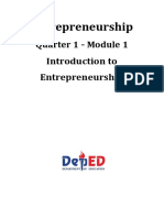 Introduction to Entrepreneurship - Quarter 1 Module 1