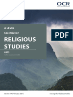 Religious Studies: A Level Specification