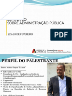 Seminário Sobre Administração Pública: 22 À 24 de Fevereiro
