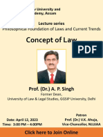 Concept of Law: Prof. (DR.) A. P. Singh
