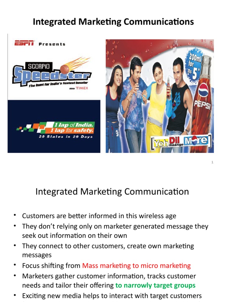 Integrated Marketing Communications PDF Marketing Communications