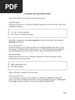 Transitive and Intransitive Verbs