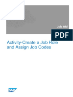 Activity-Create A Job Role and Assign Job Codes