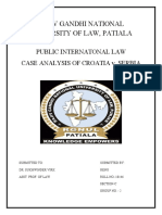 Rajiv Gandhi National University of Law, Patiala: Public Internatonal Law Case Analysis of Croatia V. Serbia