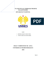 Essay Competition - Monika Rahayu Dan Yusiva Hidayati - Universitas Negeri Semarang - Kurangnya Kecintaan Terhadap