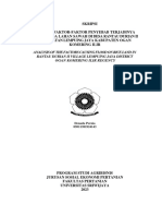 Analysis of The Factors Causing Flood On Rice Land in Rantau Durian Ii Village Lempuing Jaya District Ogan Komering Ilir Regency