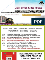 Keberangkatan Umrah 01 Maret 2023