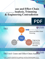 TRIZ: Cause and Effect Chain (CEC) Analysis, Trimming & Engineering Contradiction