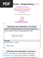 Object-Oriented   Programming by C++ lec 5