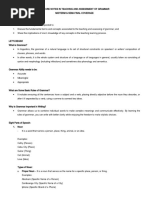 Teaching and Assessment of Grammar Midterm Coverage