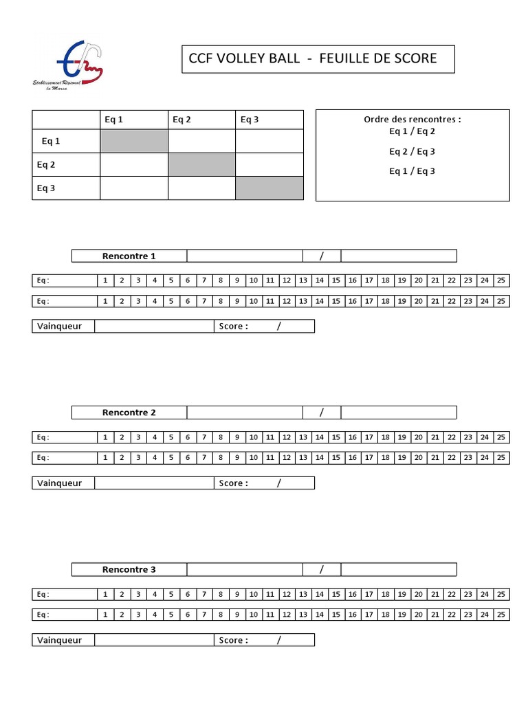 Fiche de Score VB | PDF