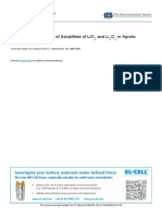 Computational Studies of Solubilities of Lio and Li O in Aprotic Solvents