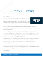 Motivational Letter: Endereço - Localidade, Código Postal