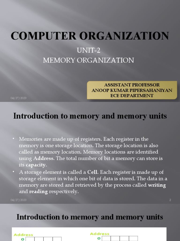 Computer Organization | PDF | Random Access Memory | Computer Data Storage