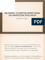 Balonarea, Un Simptom Aparent Banal Sau Manifestare Patologică PDF