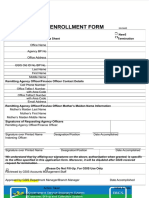 eBCS enrollment form details