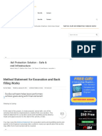 Method Statement For Excavation Works and Backfilling Works